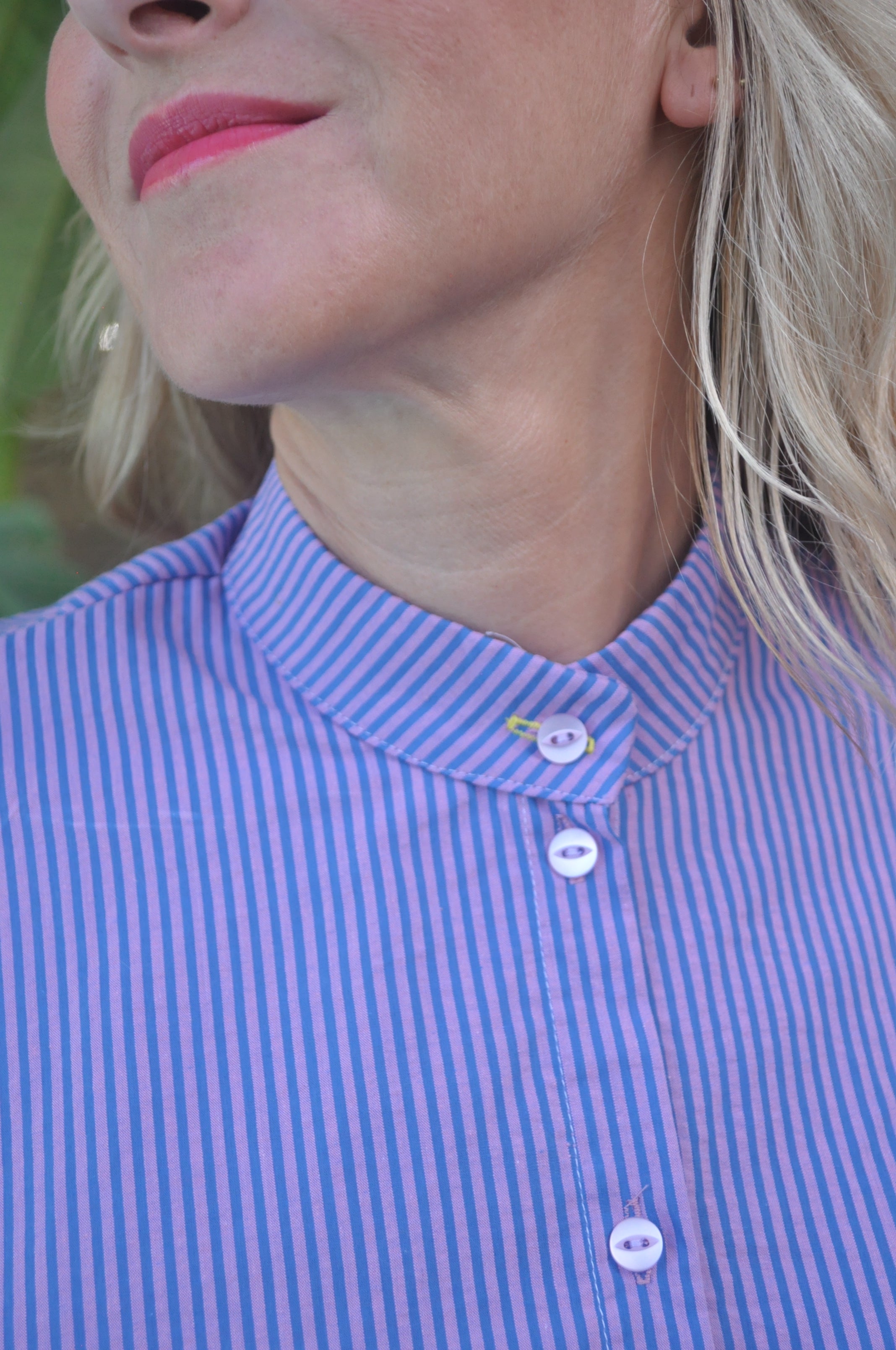 Chemise BANDOL rayé bleu/parme