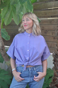 Chemise BANDOL rayé bleu/parme